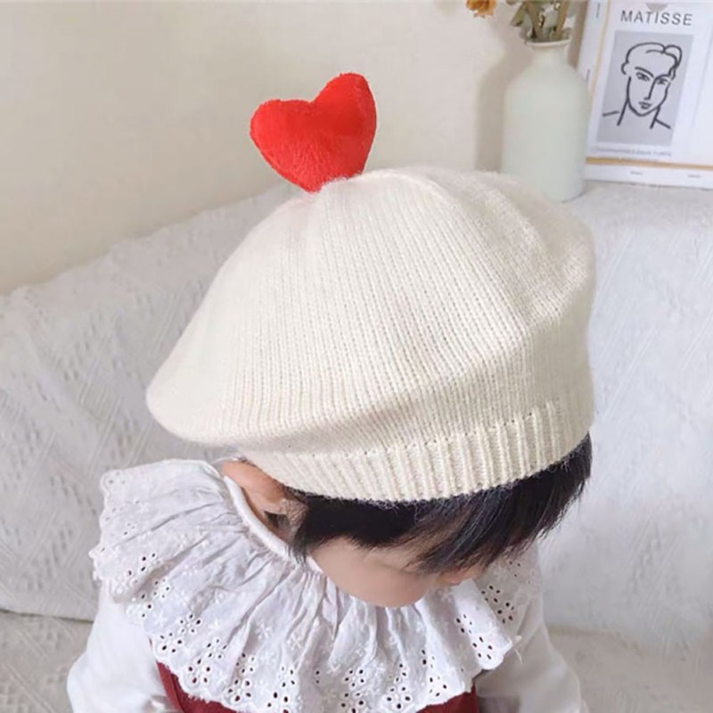Mũ nồi len màu trơn đáng yêu phong cách Hàn Quốc thời trang cho bé