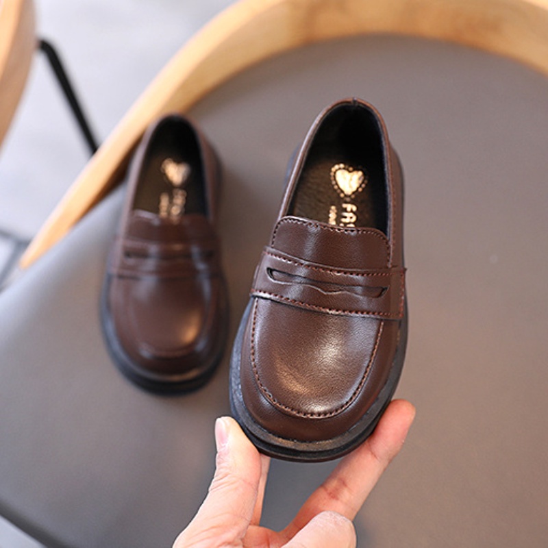 Giày da phong cách Anh Quốc phong cách giản dị thời trang xuân thu 2021 cho trẻ em