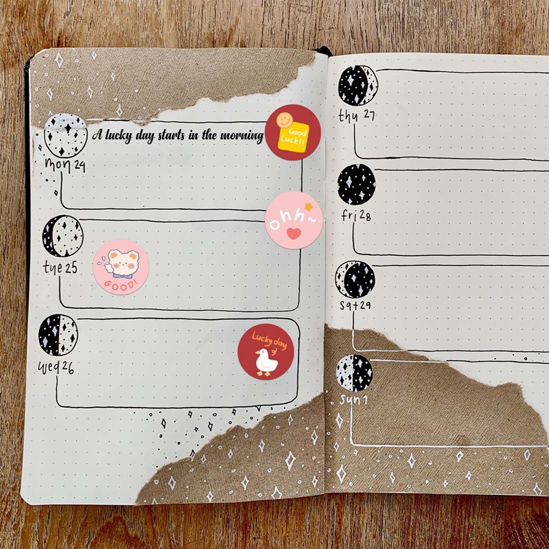 Cuộn 500 Miếng Dán Hình Động Vật Dễ Thương Dùng Để Trang Trí