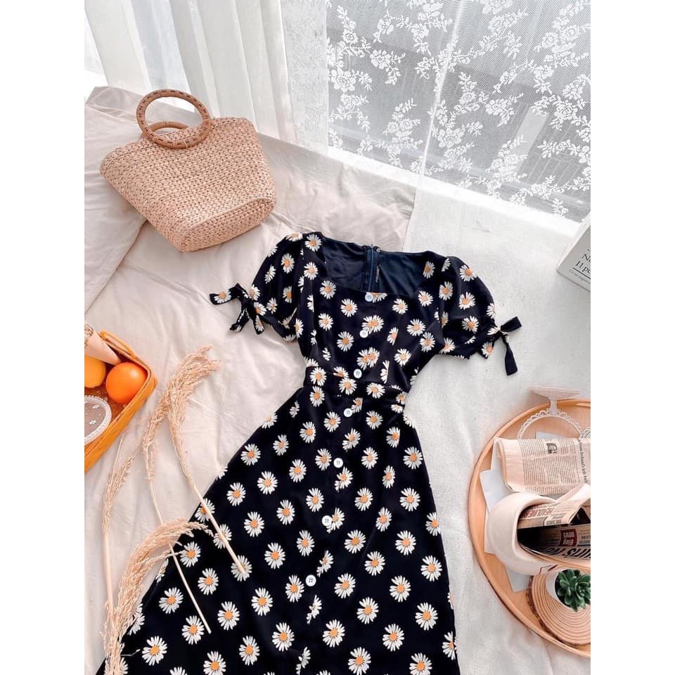 Daisy dress - mẫu “ĐẦM HOA CÚC TAY NƠ“ nhẹ nhàng cho những ngày bận rộn