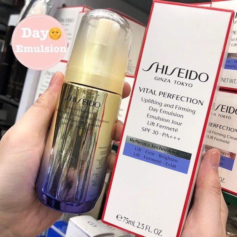 Sữa dưỡng da ban ngày Shiseido Vital-Perfection Uplifting and Firming Day Emulsion
