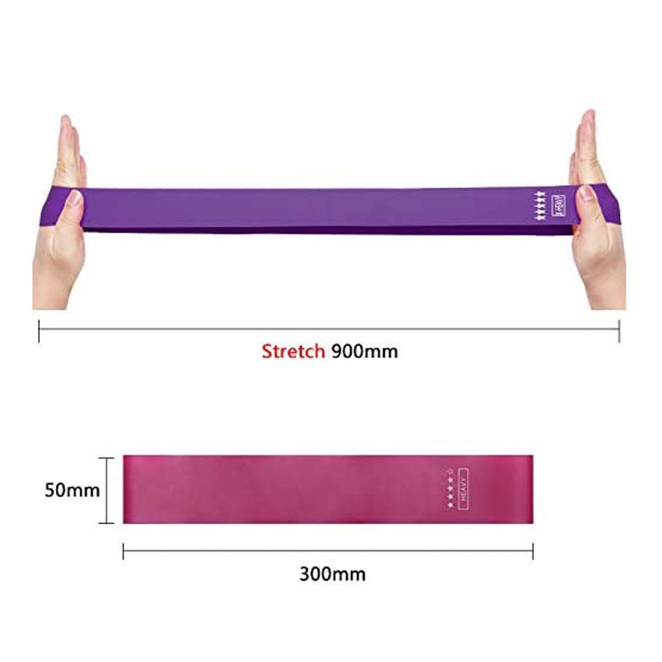 Dây Cao Su Kháng Lực 5 Cấp Độ Co Giãn Dùng Tập Thể Hình