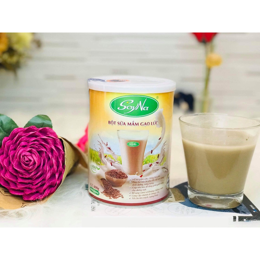 Bột sữa mầm Gạo Lứt SoyNa 400g chính hãng kèm quà tặng
