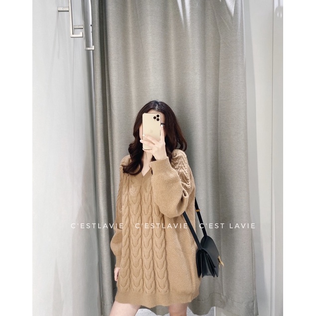 Áo len vặn thừng dáng dài | BigBuy360 - bigbuy360.vn