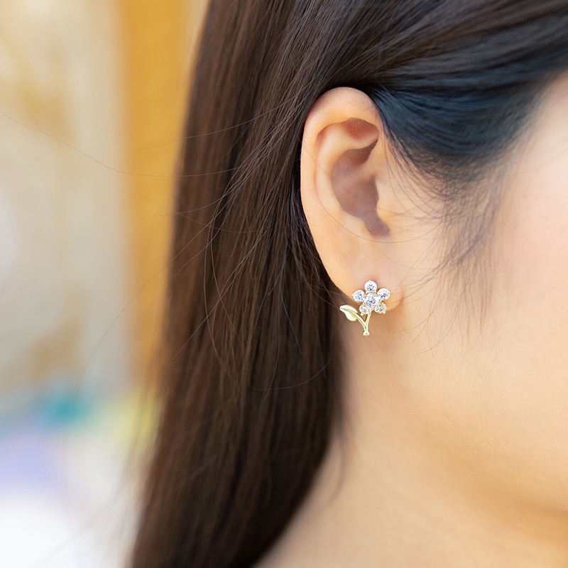 Hoa tai nữ ATJ9088 thiết kế 5 cách đính đá kiểu mới - ANTA Jewelry