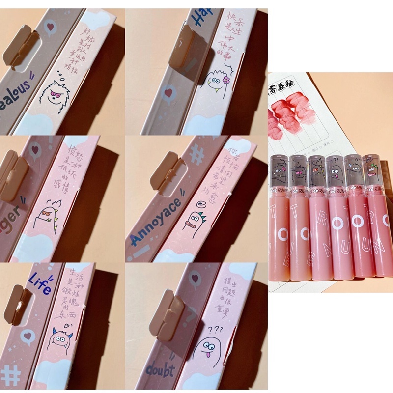 Son bóng TOORUNE hiệu ứng sương mờ không thấm nước tùy chọn màu sắc 2.5g