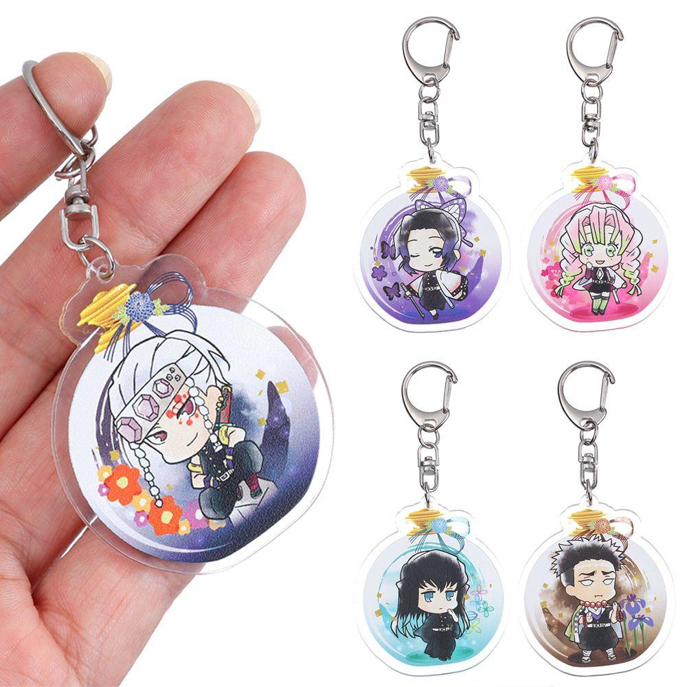 Móc Chìa Khóa Bằng Acrylic Họa Tiết Hoạt Hình Demon Slayer Độc Đáo