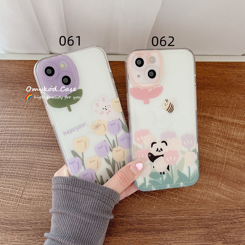 Ốp Điện Thoại Trong Suốt In Hình Gấu Trúc Cho Samsung S21 S20 FE S22 S21 S20 Plus Ultra Note 20Plus M33 M23 M53