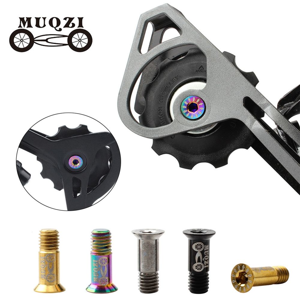 Bộ 1 / 2 cái ốc vít M5 16x7.7x5mm bằng hợp kim titan 4 màu chuyên dụng cho bánh xe đạp leo núi