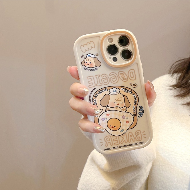 Ốp lưng iphone cạnh vuông Doggie Baker 6/6plus/6s/6splus/7/7plus/8/8plus/x/xs/11/12/13/pro/max/plus/promax