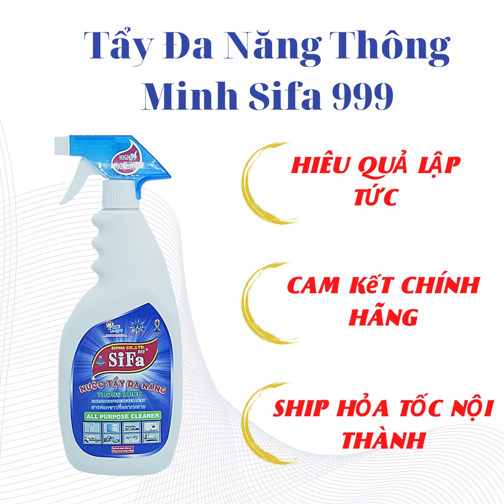 Tẩy đa năng thông minh sifa999 600ml , đa dụng hiệu quả mọi bề mặt