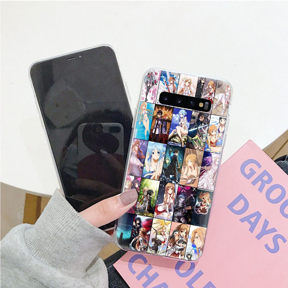 Ốp Lưng Trong Suốt In Hình Sword Art Online Cho Iphone 11 12 Mini X Xs Xr Pro Max