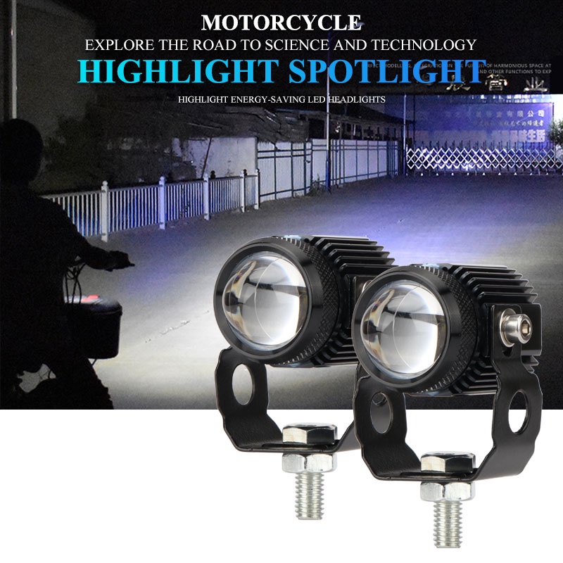 Đèn Pha LED Hai Màu Chống Thấm Nước IP67 Tiện Dụng Cho Xe Máy