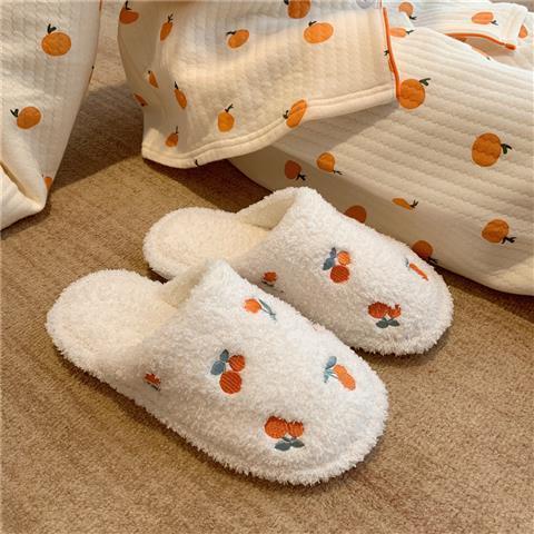 Dép bông đi trong nhà đế dày chống trượt dễ thương cho gia đình