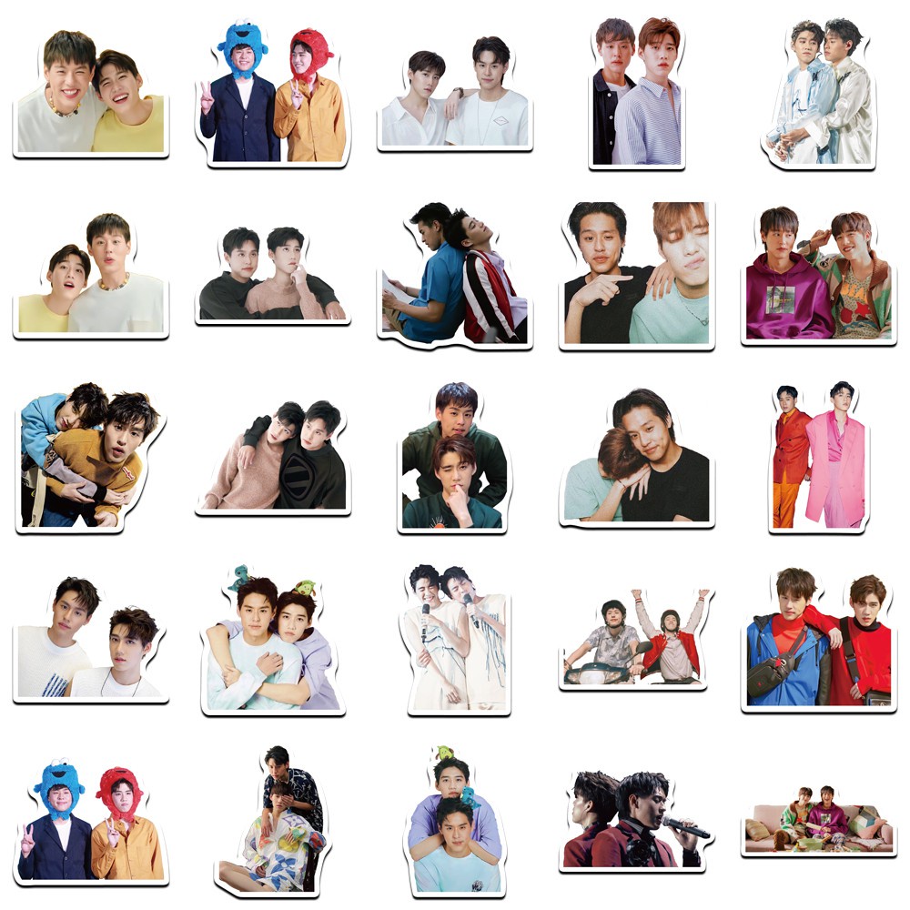 Bộ 50 miếng hình dán họa tiết chương trình tv BKPP trang trí laptop/ ván trượt/ nón bảo hiểm/ guitar DIY cho bé