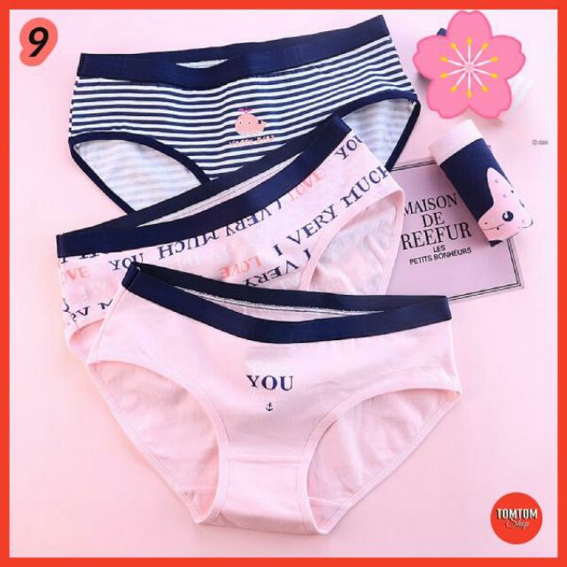 Quần lót nữ dễ thương họa tiết sao hồng kute