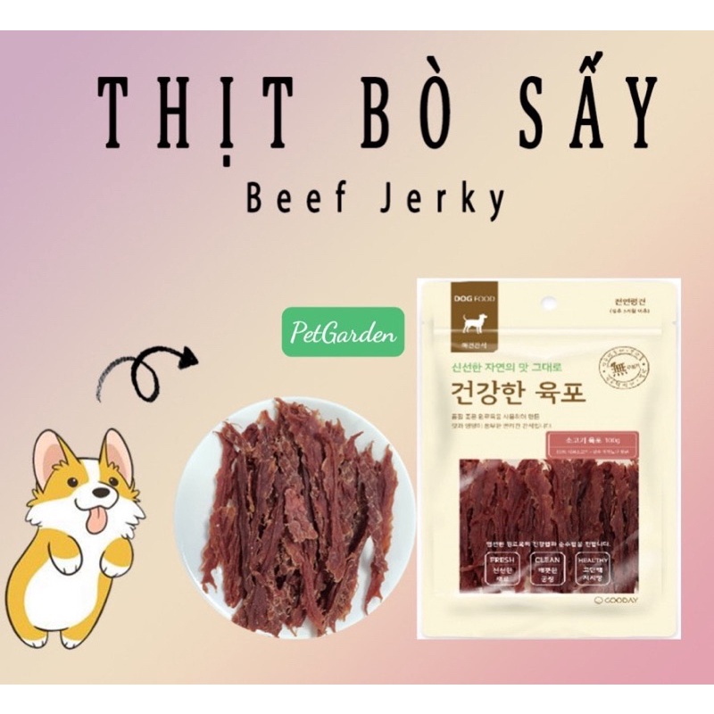 BÁNH THƯỞNG THỊT SẤY KHÔ CHO CHÓ YÊU ( XUẤT XỨ : HÀN QUỐC )