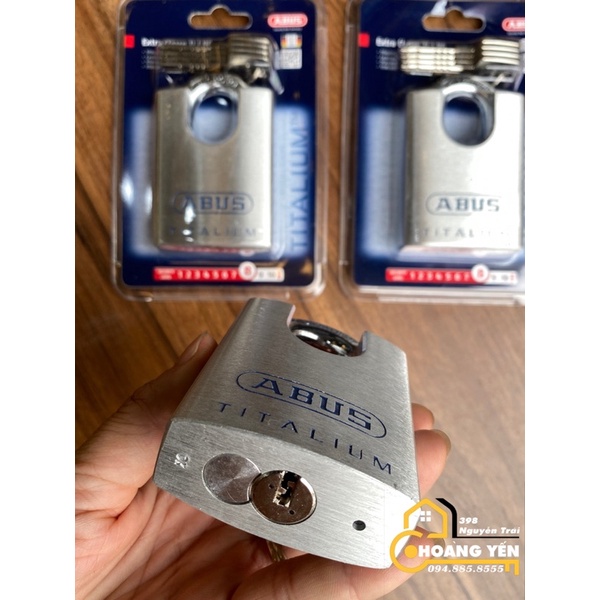 Khóa ABUS 96CSTI/60 thân TITALIUM 60mm, Khóa bấm chống cắt bằng kìm 4 chìa vi tính