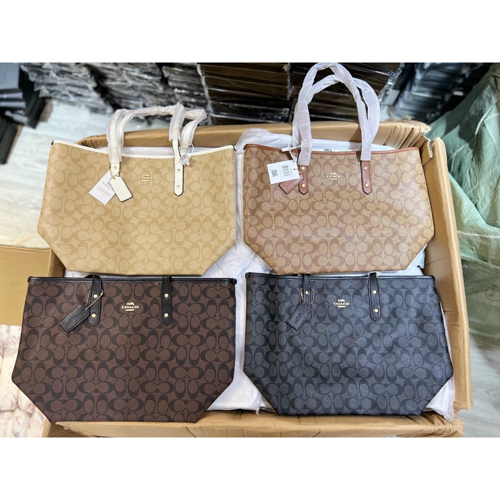 túi tote công sở coach có khóa kéo miệng size 45cmx 27cm x18cm hàng xuất khẩu đủ màu