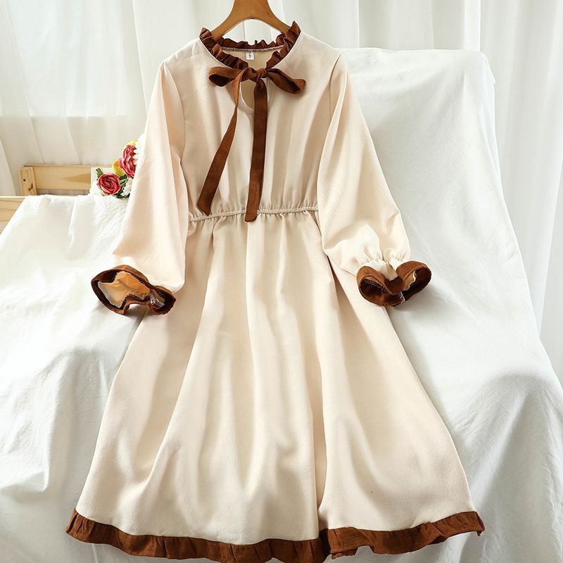 (săn) Váy vintage nơ tiểu thư (các bạn đọc kĩ phần mô tả ạ) | BigBuy360 - bigbuy360.vn