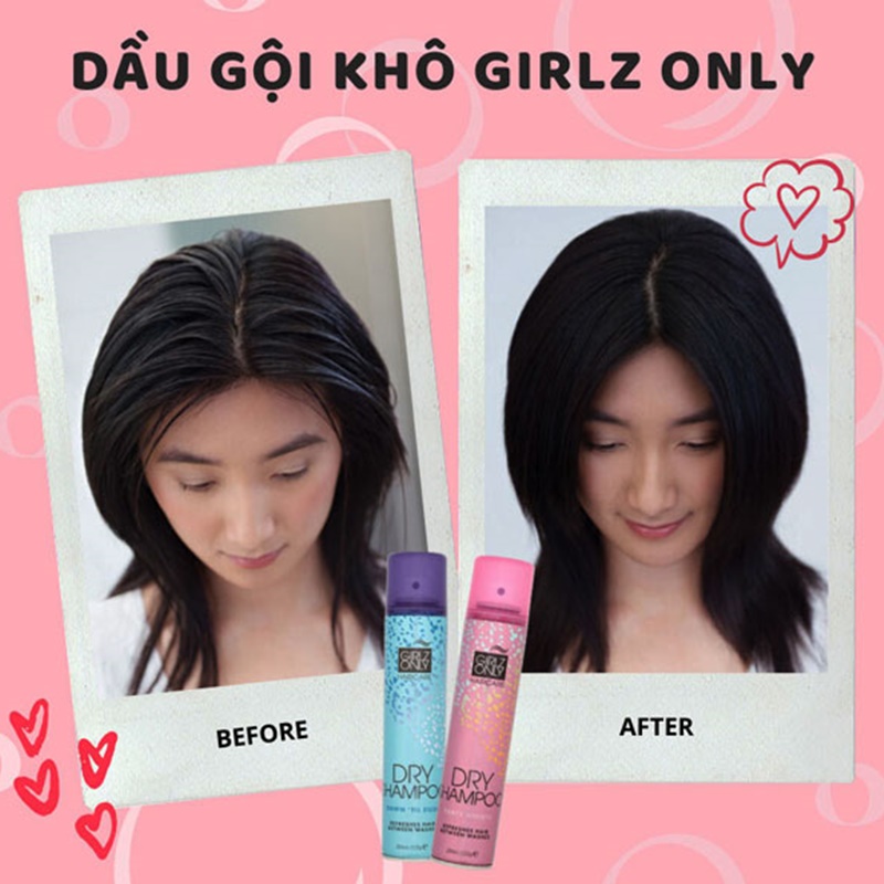 Dầu gội khô GIRLZ ONLY 200M 4 mùi hương cho bạn gái xinh đẹp-NEW