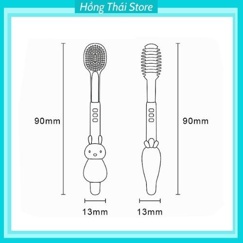 Set Rơ Lưỡi Và Bàn Chải Đánh Răng Silicon Cho Bé Từ 0-18Tháng