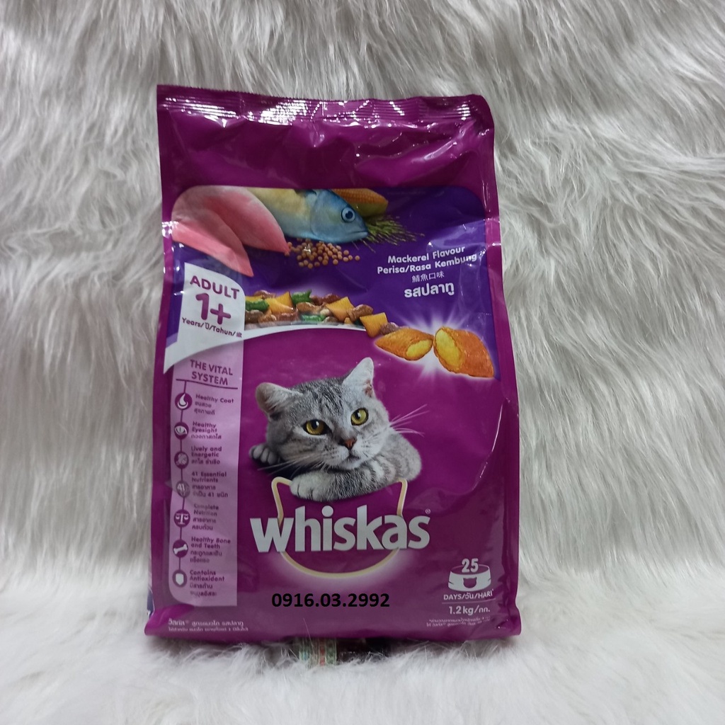 Thức ăn cho mèo Whiskas - 1,2 kg