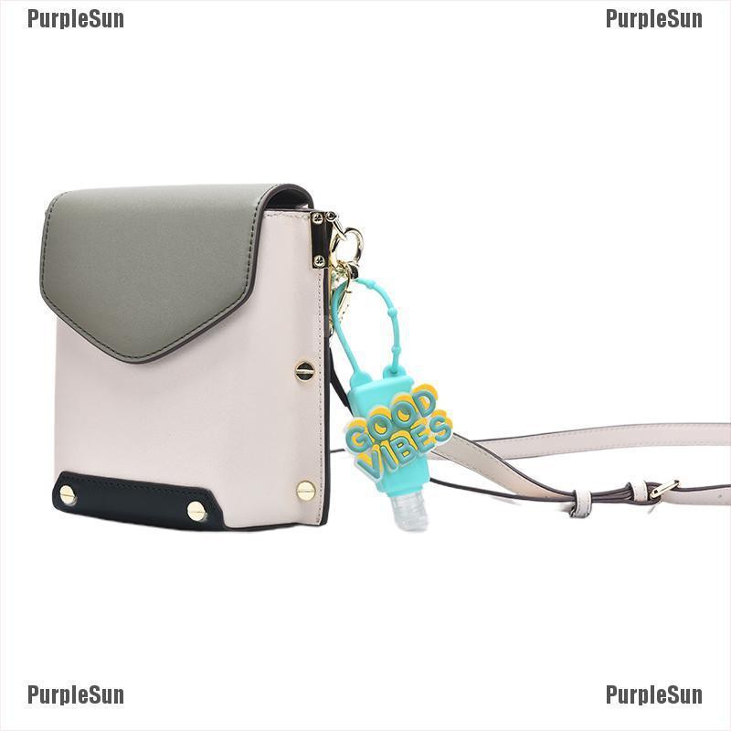 Vỏ bọc Silicon kèm chai đựng dung dịch sát khuẩn tay phong cách hoạt hình dễ thương | BigBuy360 - bigbuy360.vn