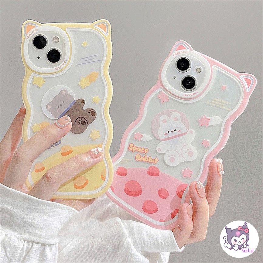 Ốp Lưng Điện Thoại cho iPhone 14 13 12 11 Pro Max SE2020 X XR Xs Max 7 8 6 6s Plus sixhd Ốp Điện Thoại Mềm Họa Tiết Tai Thỏ Gấu Dễ Thương Cho