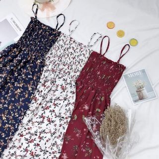 (HÌNH THẬT) Đầm nhún 2 dây