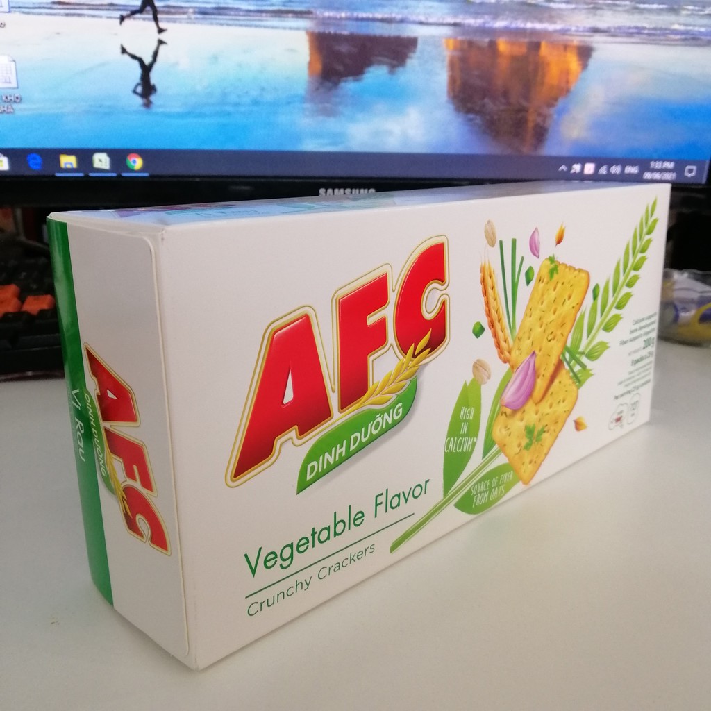 Bánh Cracker AFC Dinh Dưỡng Vị Rau (Hộp 200g)