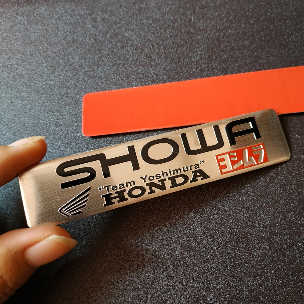 Tem nhôm dán Pô Showa Honda 12x2.6cm