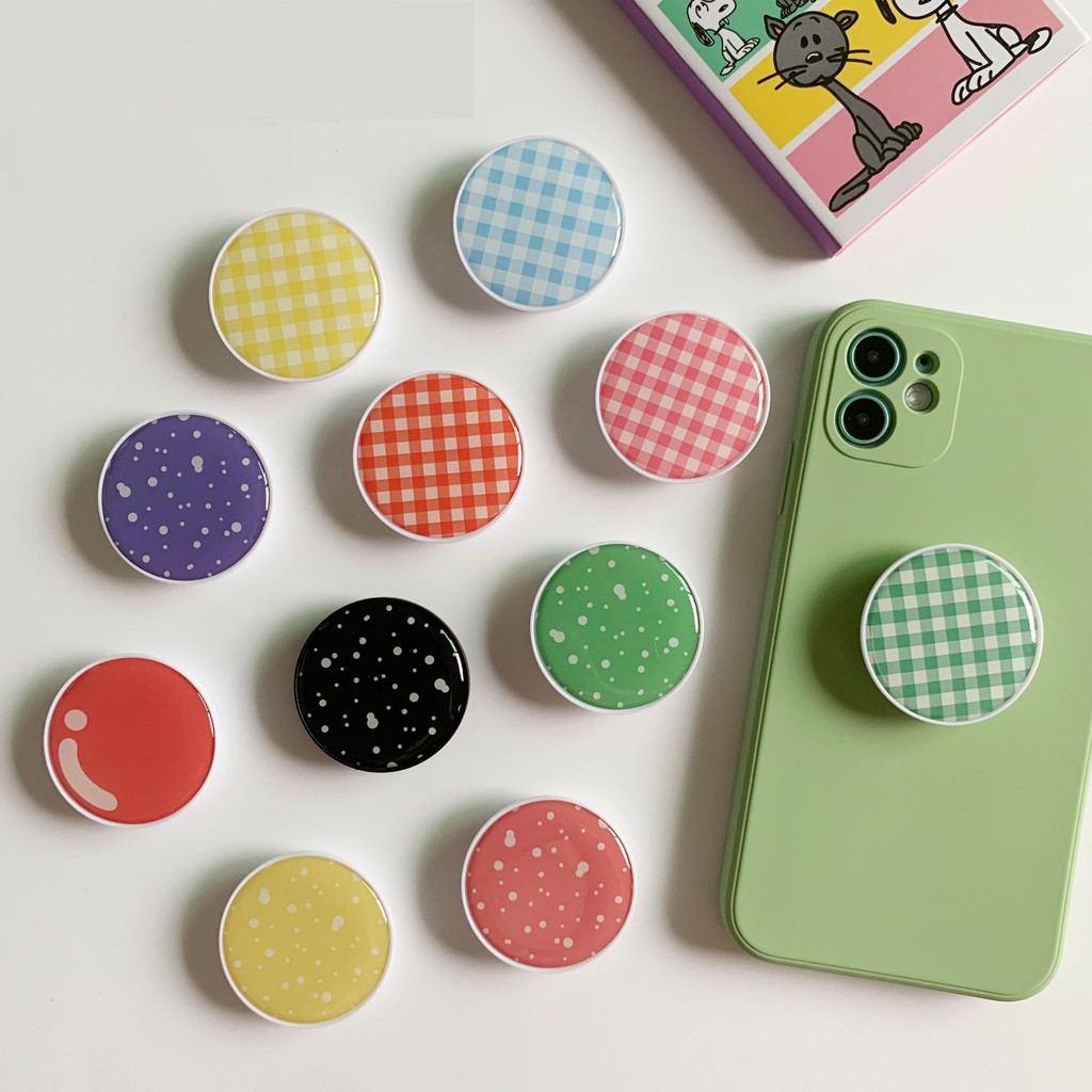 Chống điện thoại dán ốp Popsocket họa tiết loang mix dễ thương cute phong cách ullzang pop up cho dế yêu