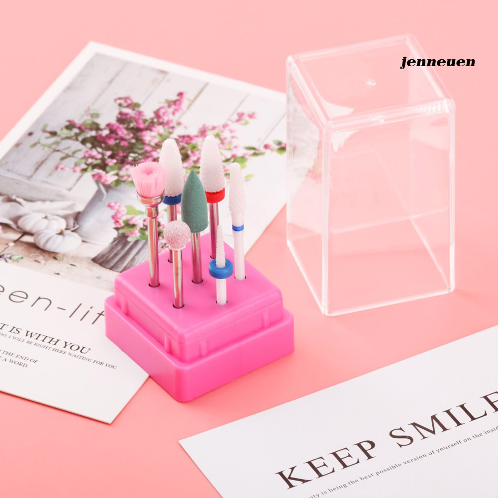 [Hàng mới về] Bộ mũi khoan móng tay bằng hợp kim thép gốm sứ hỗ trợ mài dũa móng lấy da chết làm móng nghệ thuật MJGJ