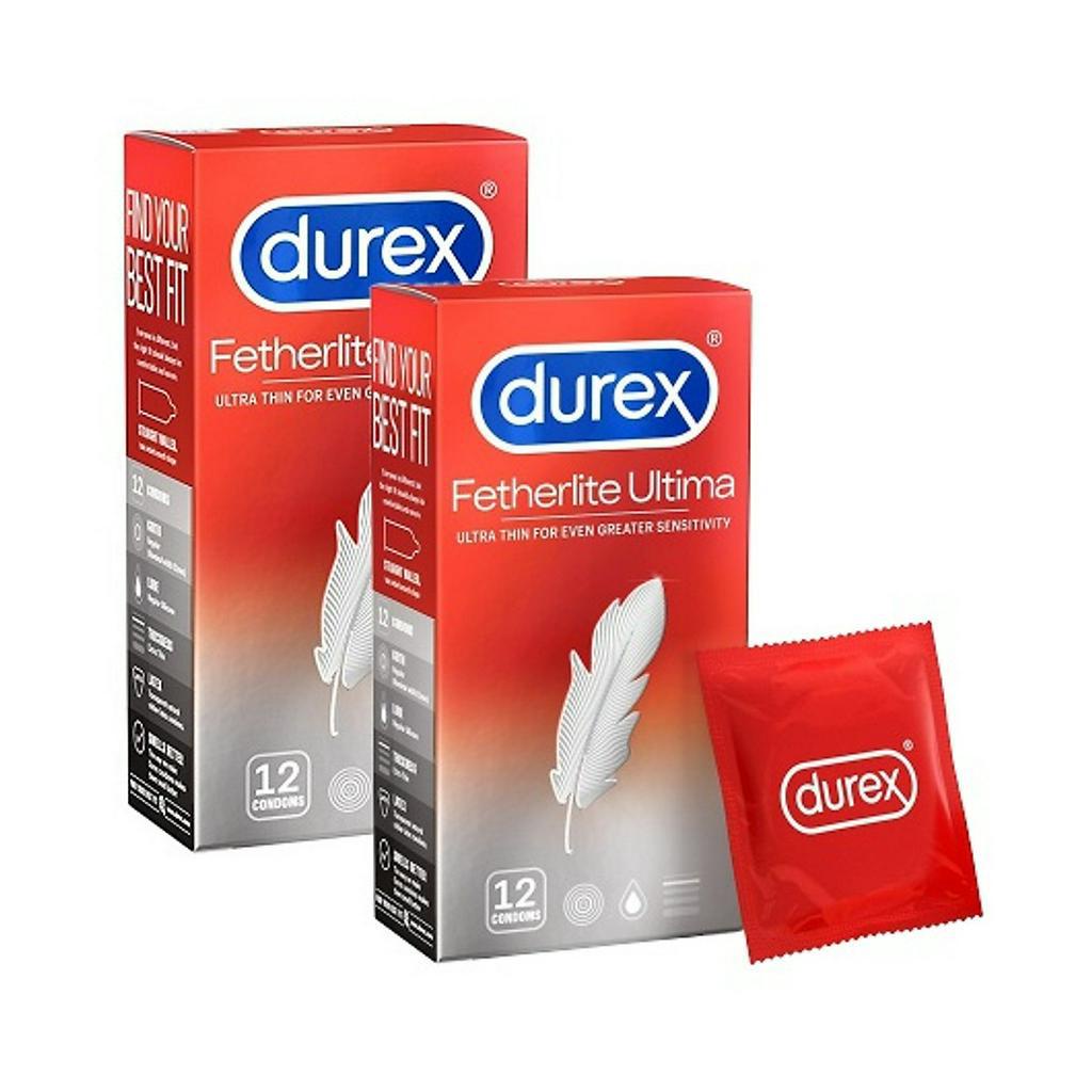Bao cao su Durex Fetherlite Ultimate . Bao cao su siêu mỏng, ôm sát chân thật.