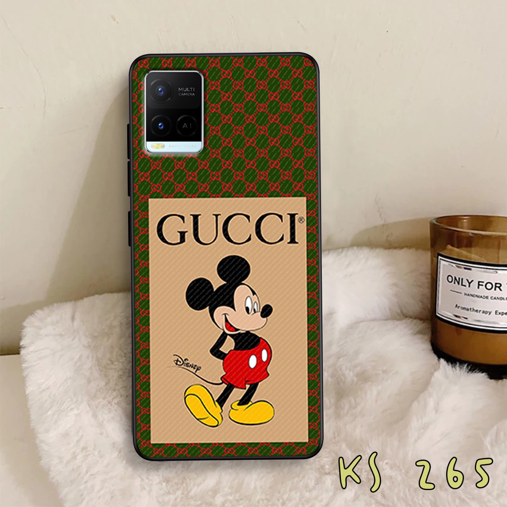 Ốp lưng Vivo Y21 - Vivo Y21s - Vivo Y33s - Ốp in hình GÜÇÇÏ - lưng nhám viền TPU cao cấp