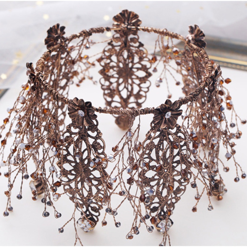 Vương Miện Công Chúa Đính Đá Pha Lê Phong Cách Baroque Cho Cô Dâu / Sinh Nhật