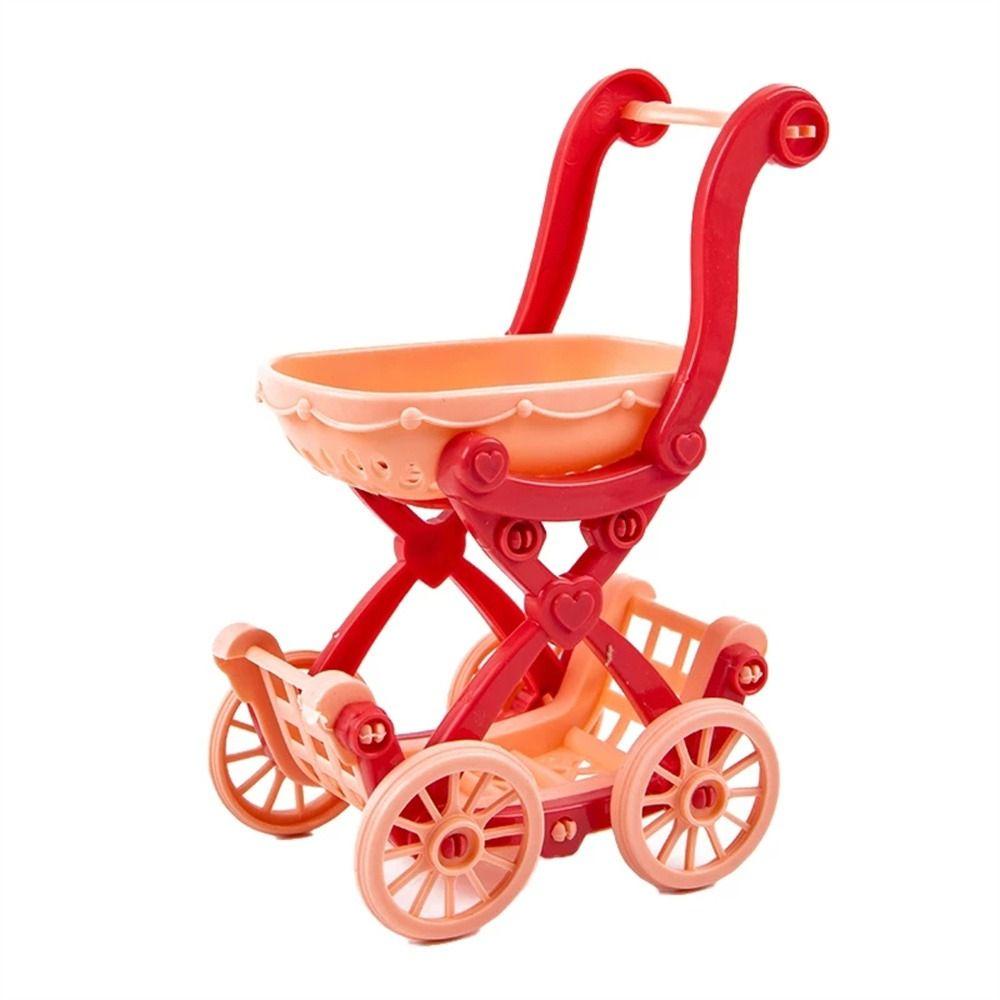 Mô Hình Xe Đẩy Siêu Thị Mini Trang Trí Nội Thất Cho Nhà Búp Bê