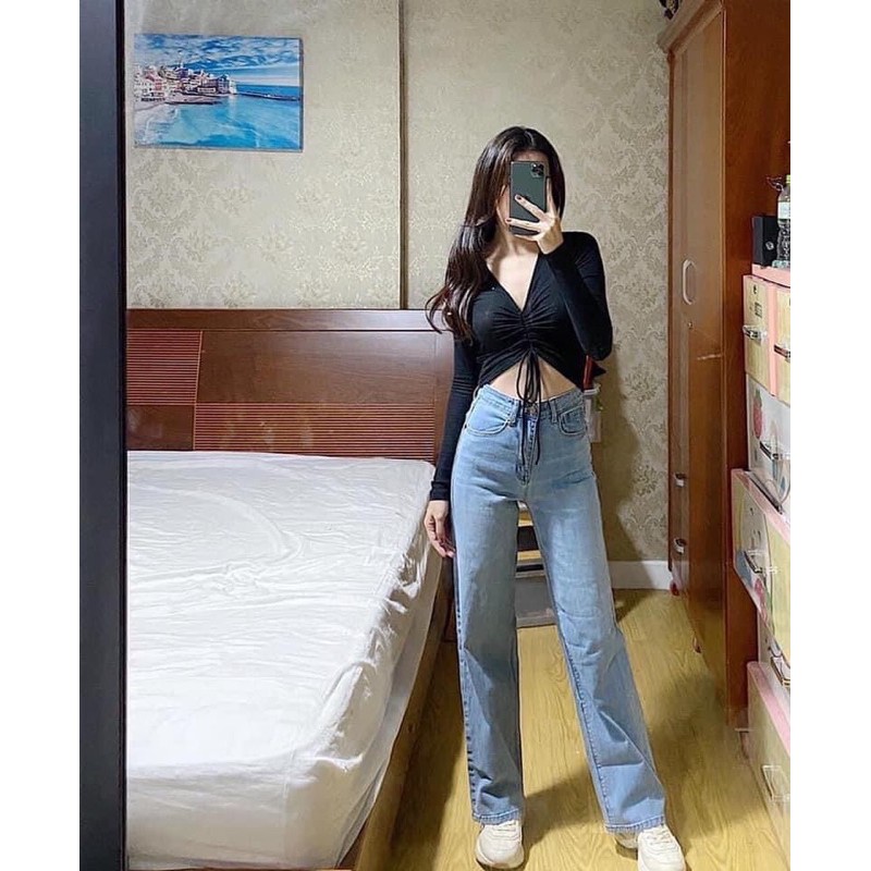 [Mã WASTMAY giảm 15% tối đa 30K đơn 150K] Quần Jean Quần Bò Culottes Ống Rộng Dáng Dài Xuất Xịn [ẢNH THẬT 100%] | BigBuy360 - bigbuy360.vn
