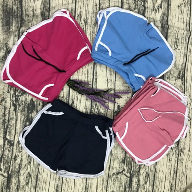 Quần short đùi nữ thể thao chất thun dày dặn co giãn thoải mái