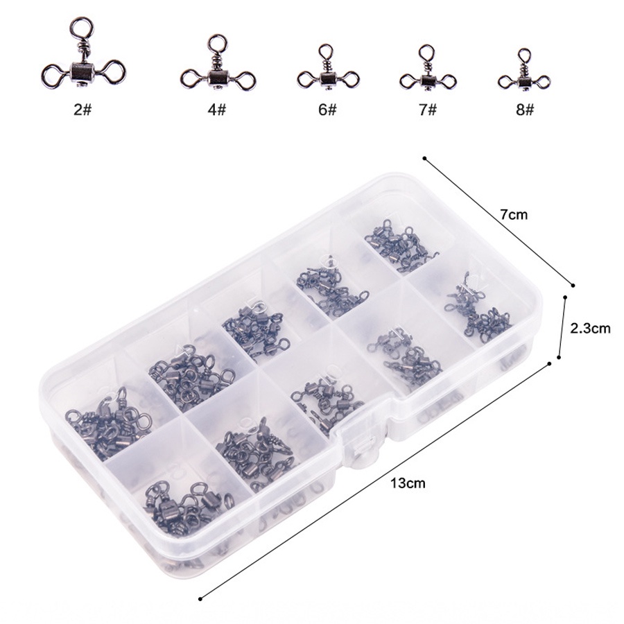Hộp 100 Khoen Ma Ní 3 Chiều Hỗ Trợ Câu Cá
