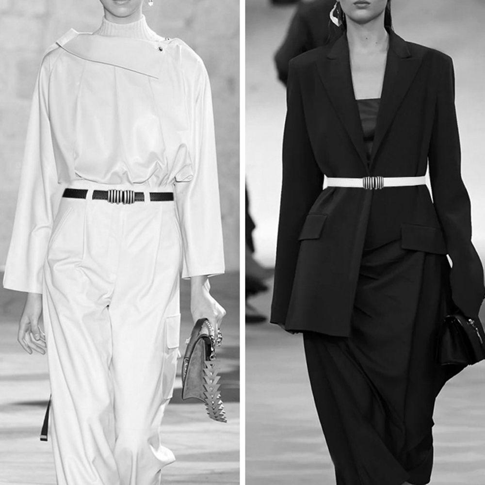 DANES Thắt Lưng Khóa Tròn Bằng Hợp Kim Thiết Kế Đơn Giản Thời Trang Hàn Quốc Cho Nữ