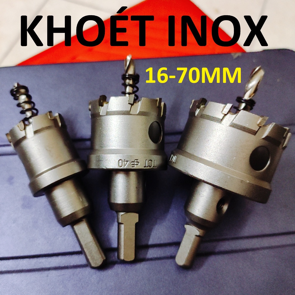 (Giá 1 Mũi) Mũi khoét sắt-inox 16-70mm không có via, chất lượng cao