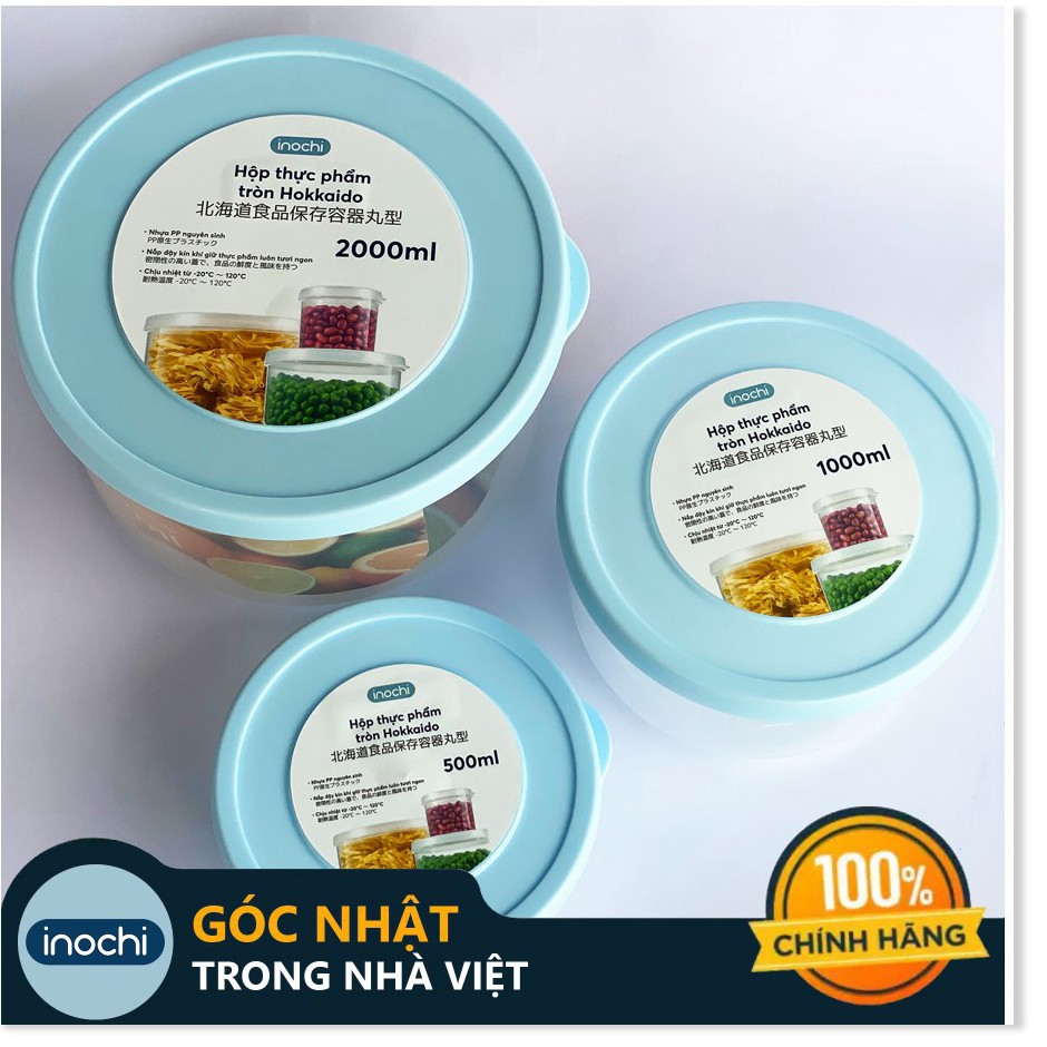 Bộ 3 Hộp Nhựa Đựng Thực Phẩm, Thức Ăn Hokkaido Tròn - Nhựa Cao Cấp Trong Suốt Bền Kín Chịu Nhiệt Cao Tiêu Chuẩn Nhật