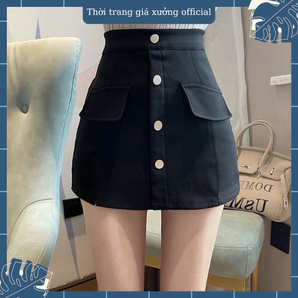 Quần váy 4 khuy cạp cao đẹp hot hit