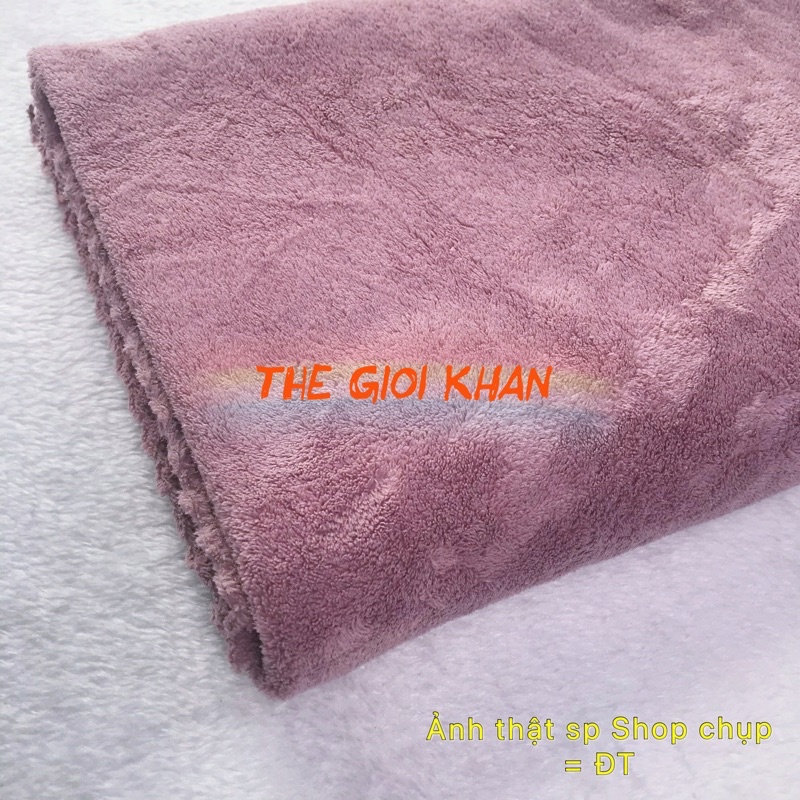 Khăn tắm khổ lớn 90 x 180cm siêu thấm hút mềm mịn chất nhung sanhoo đejp dành cho cả nam và nữ - khăn tắm đôi