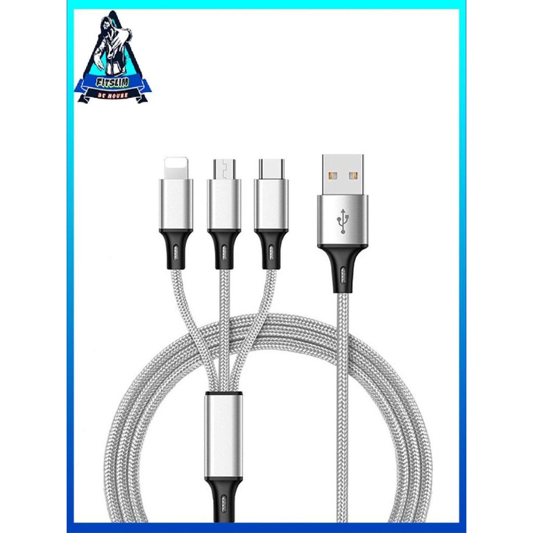 Cáp 3 trong 1 USB cho Huawei cho iPhone 12 11 Pro Cáp sạc nhanh Max [8/19]