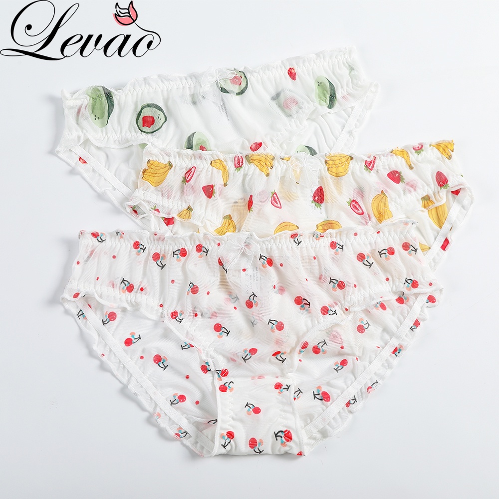 Quần lót LEVAO thoáng khí nhiều họa tiết tùy chọn dễ thương thời trang dành cho nữ