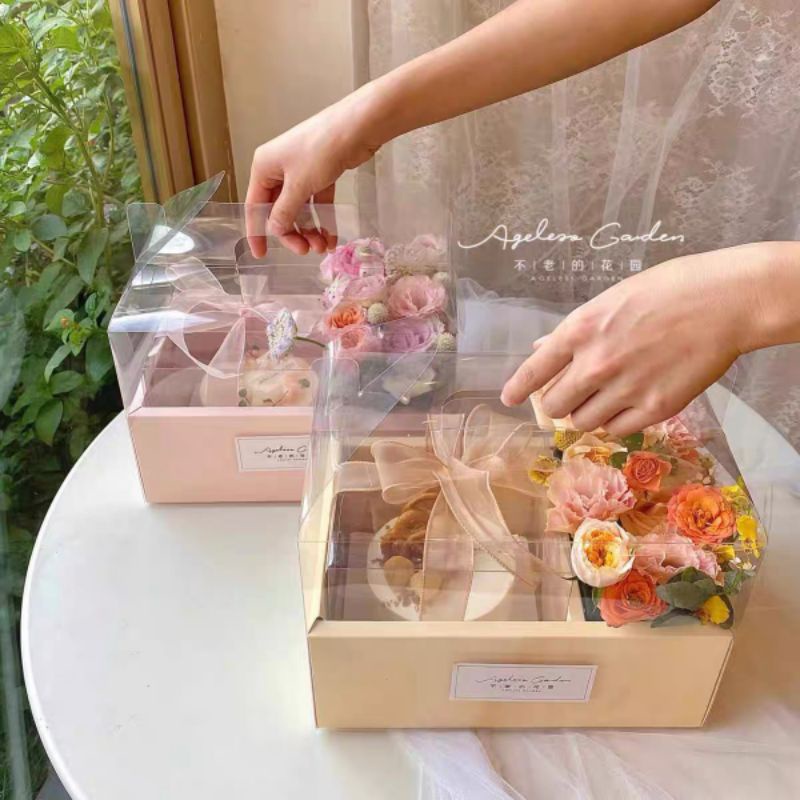 Set hoa đã cắm sẵn(chỉ hoa ko vỏ hộp) dùng trang trí hộp quà, bánh kem, decor, bàn cỗ, bàn(VUI LÒNG ĐẶT TỪ 2 SET)