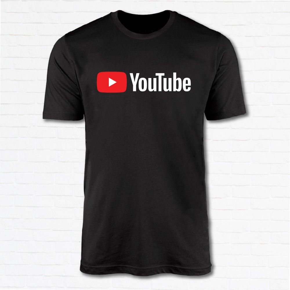 Áo Thun Cổ Tròn In Logo Youtube Độc Đáo Cá Tính